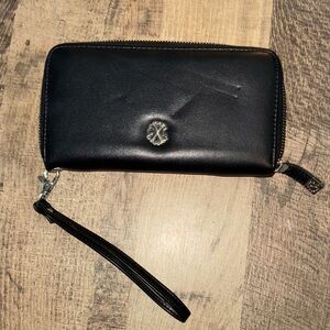 CXL by Christian Lacroix Simone Black Zip Wallet Clutch - Excellent Condition!